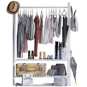 3D hanger womens clothes model