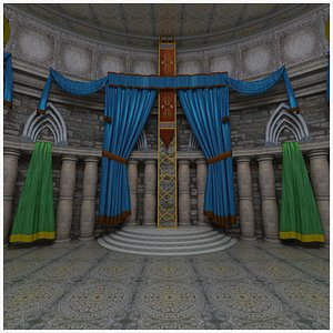 Egyptian Conference Hall - Interior 3D