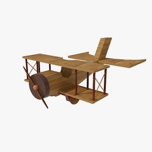 3D model Wooden Plane