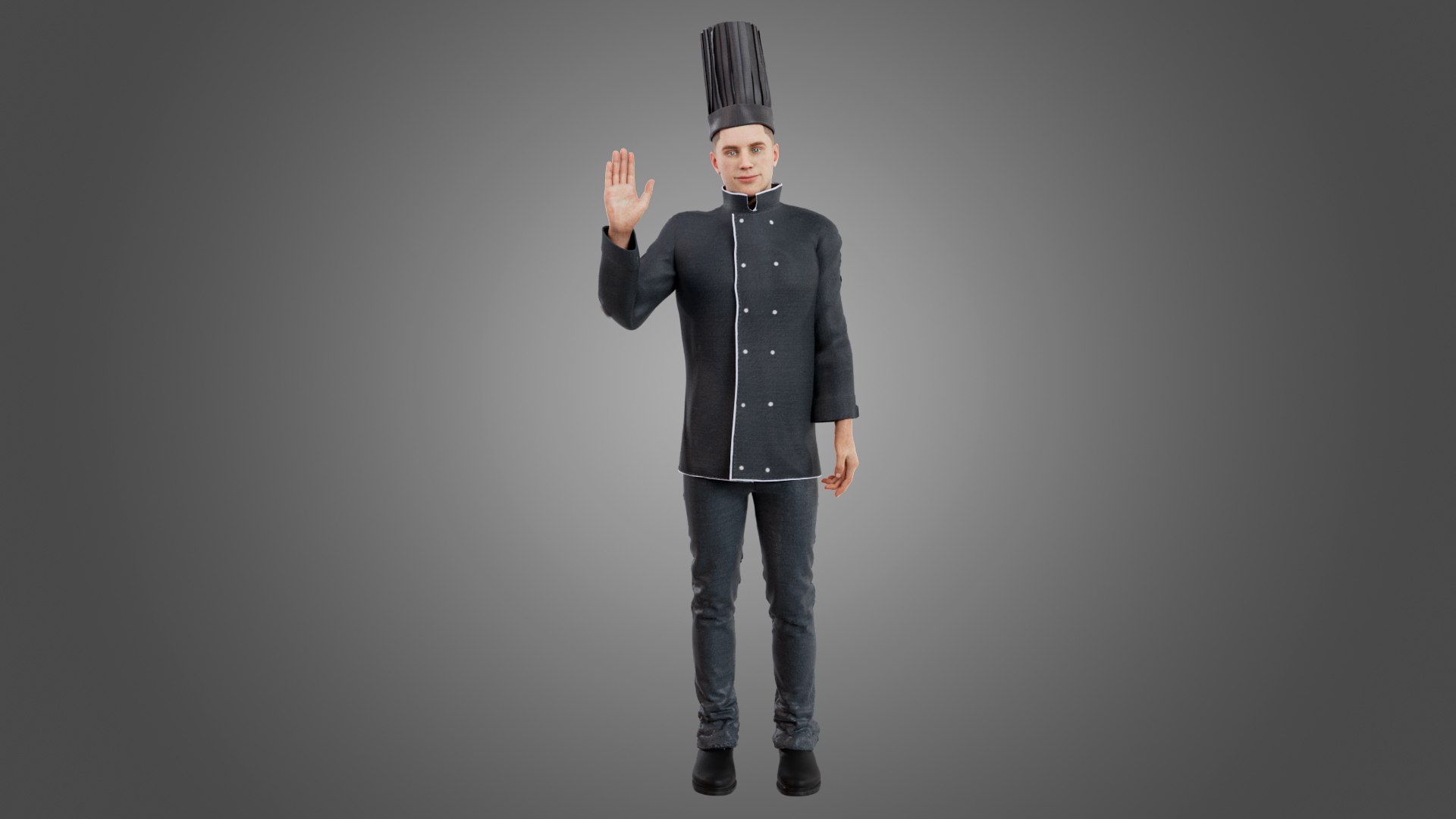 3D Model Male Chef Rigged - TurboSquid 2322831