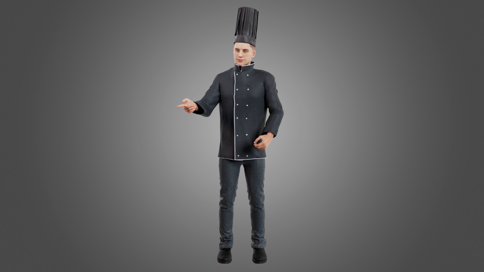 3D Model Male Chef Rigged - TurboSquid 2322831