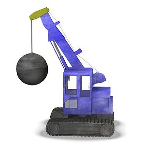 demolition crane 3d lwo