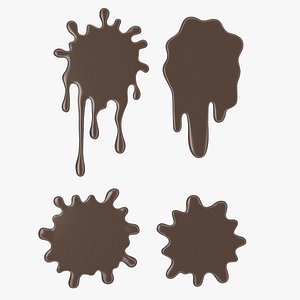 Chocolate Splashes 3D model