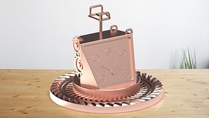 3D Steampunk Stand for Controller model