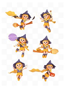 3d 3D Halloween witch 3D model