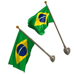 3d model wall flags set