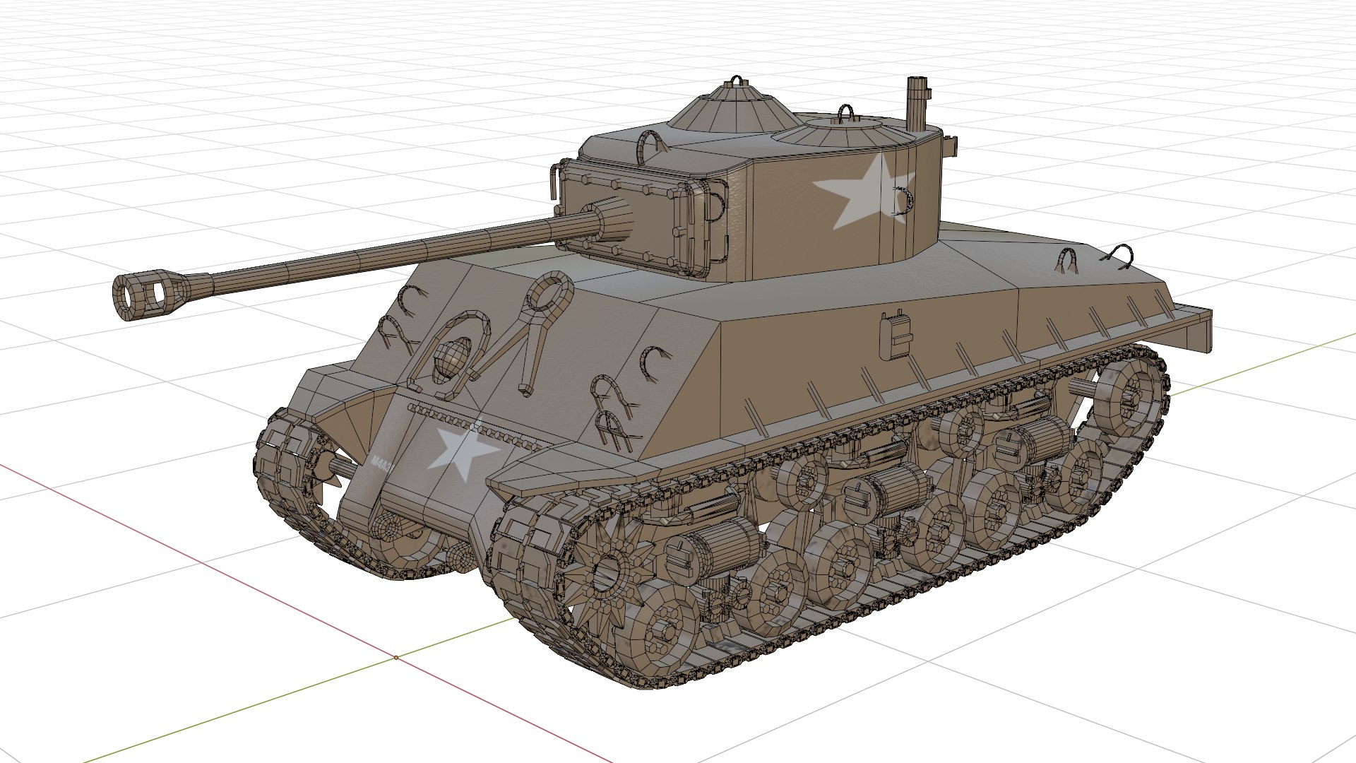 3D Sherman M4 WWII Tank 3D Model PBR Textures model https://p.turbosquid.com/ts-thumb/KJ/3PgXv7/Yt/wireframe/png/1767293815/1920x1080/fit_q87/1f64cbf208b57dc2ddd66df8c4845babf699d317/wireframe.jpg