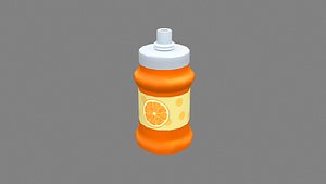 Cartoon seasoning - orange jam - juice 3D model