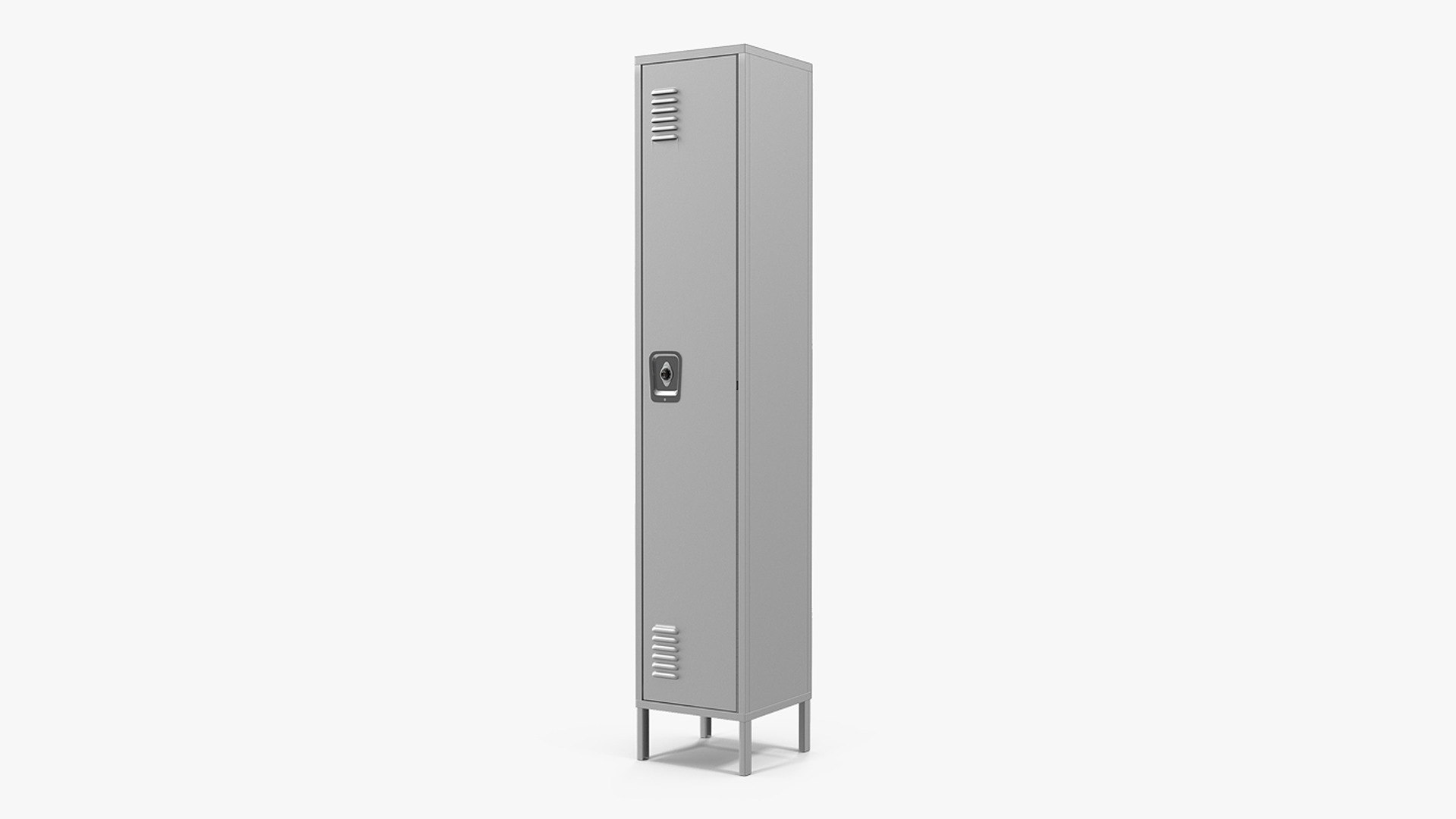 Steel Single Locker 3D model preview