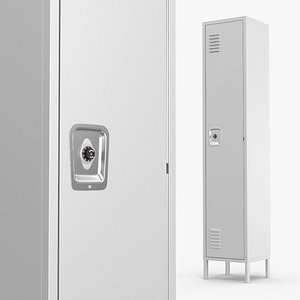 3D Steel Single Locker model