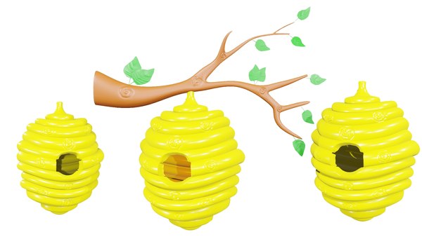 bee hive 3d model