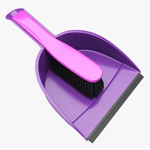 Broom and dustpan set 3D model