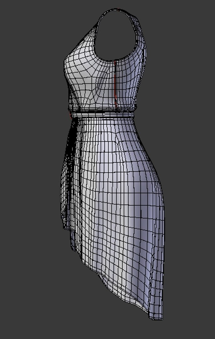 3d Model Dress Green