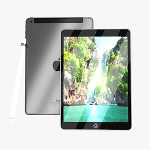 Apple - iPad Pro Wi-Fi + 4G 256GB - Space Gray(Free apple pencil)