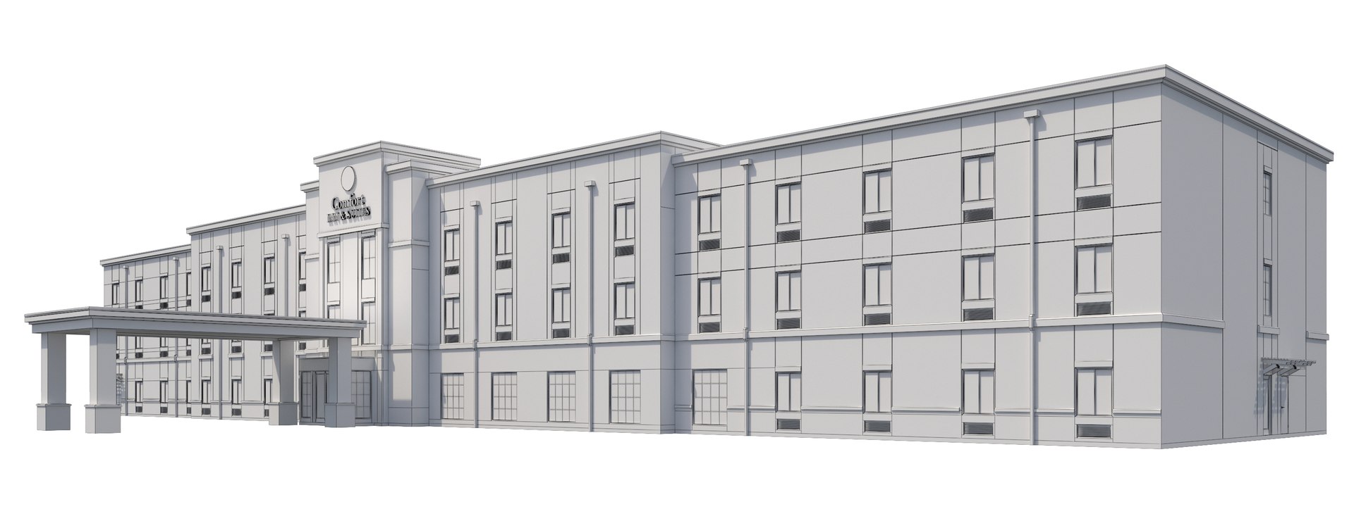 3D Comfort Inn Suites Hotel - TurboSquid 1334344
