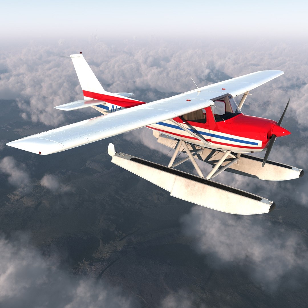 3ds max cessna 150 seaplane rigged