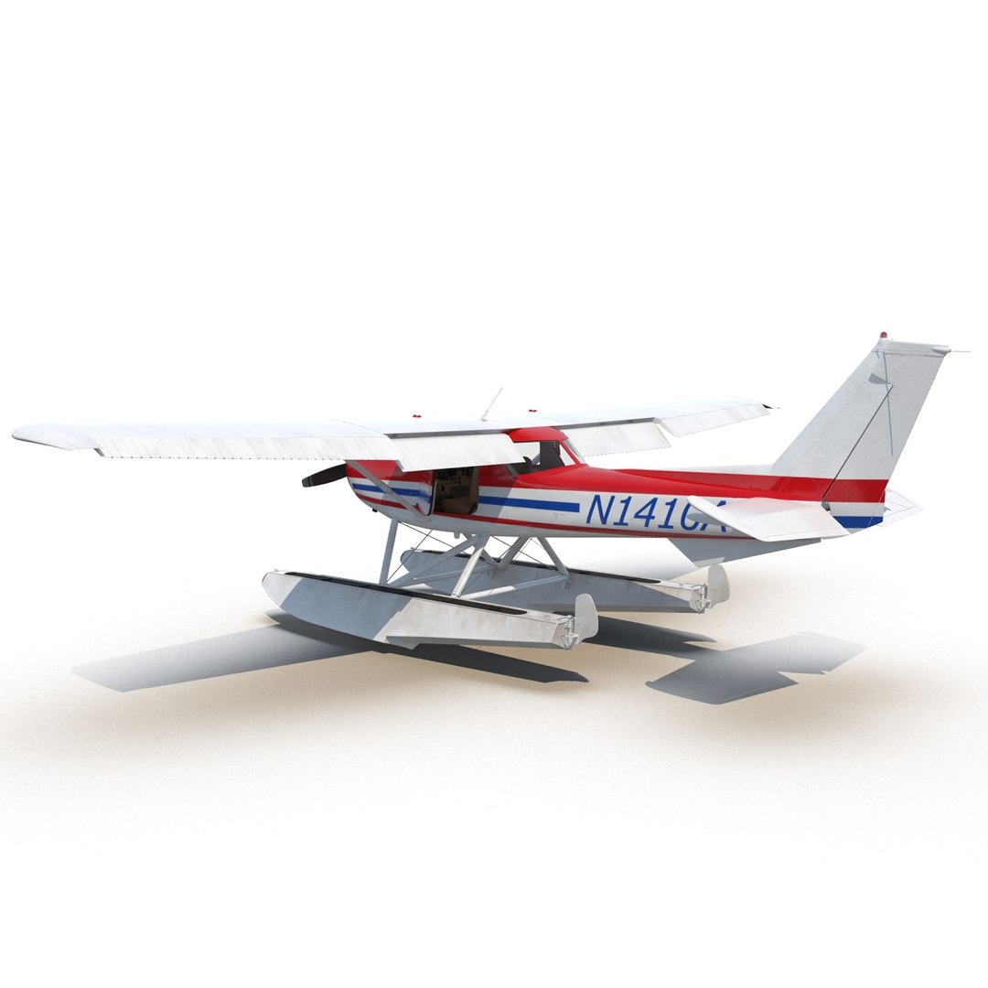 3ds max cessna 150 seaplane rigged