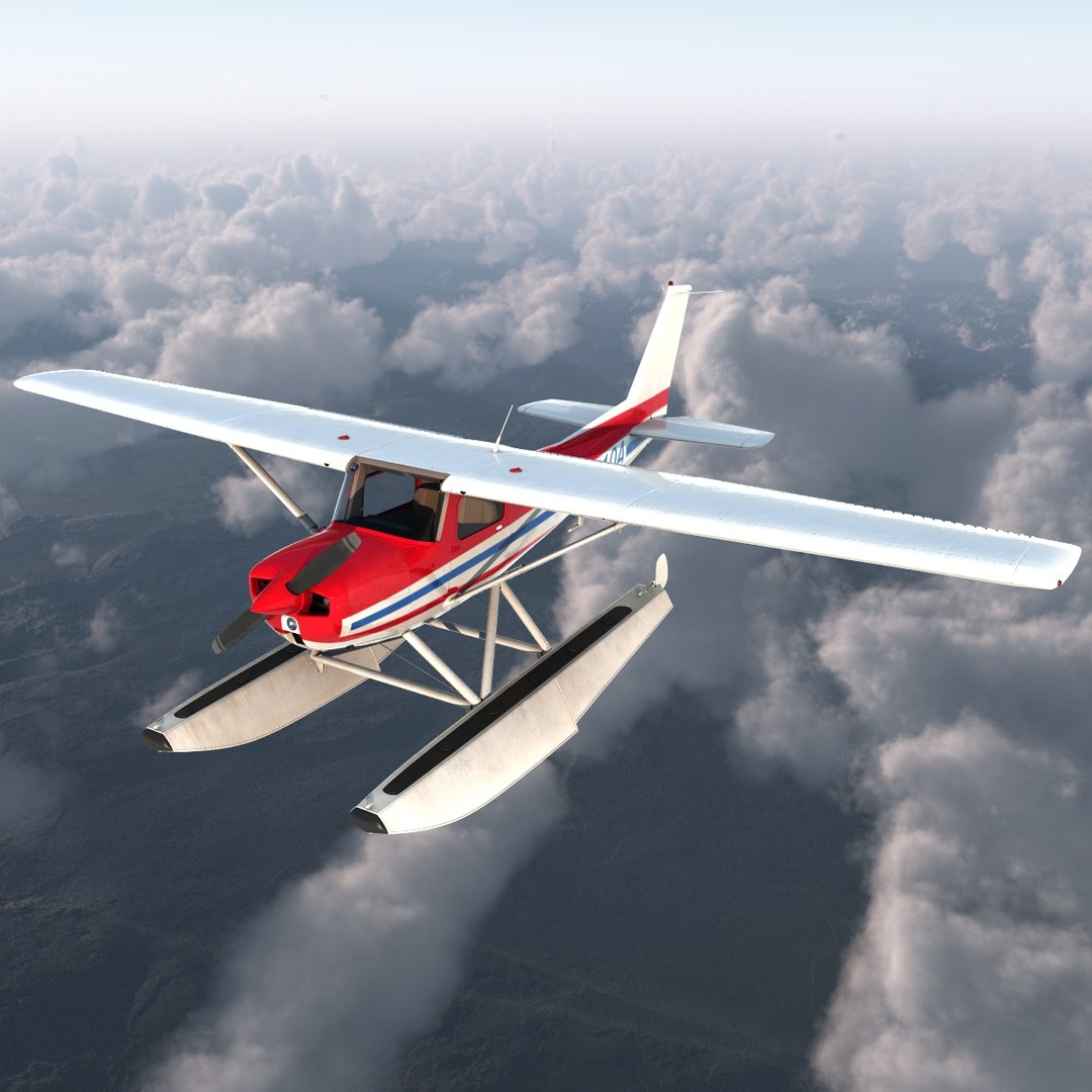 3ds max cessna 150 seaplane rigged
