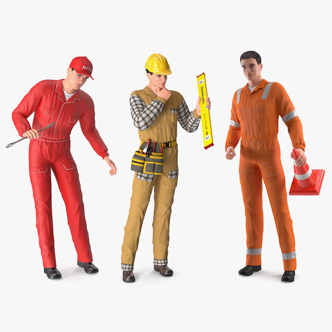 Workers Collection 3D model preview