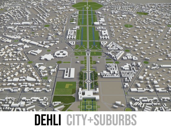 city dehli surrounding - model