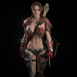 Elf Warrior Woman 3D