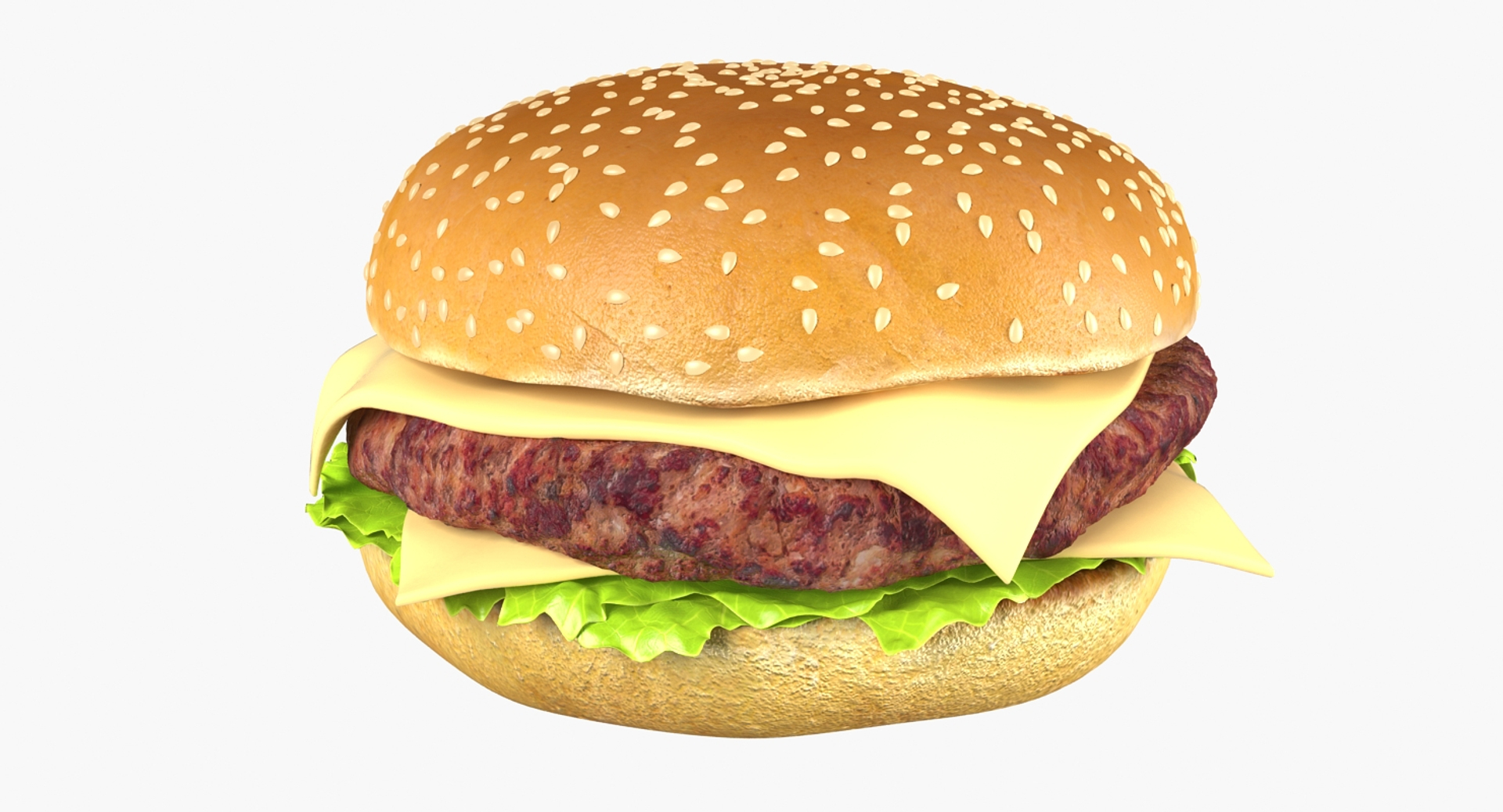3D Model Cheeseburger Box Burger TurboSquid 1274020