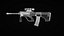Rifle AUG estilizado y rayado, listo para jugar, modelo 3D FBX OBJ USD