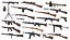 Weapons Models for Games Low Poly