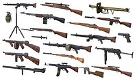 Weapons Models for Games Low Poly