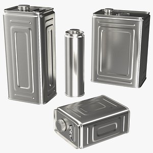 3D olive oil metal set