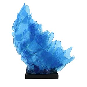 3D Blue Brimstone by Caleb Nichols Art Glass Sculpture  Artful Home
