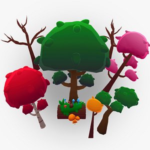 3D Trees Pack 200 Tree Assets model
