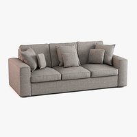 Sofa 3-Seater - Game Ready Low Poly Low-poly