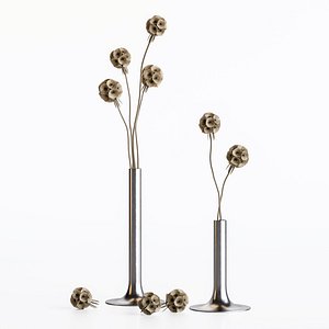 Minimalist Sculptural Floral Decor 3D