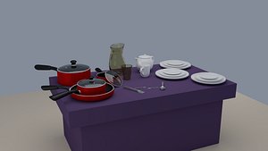 kitchen utensils 3D model