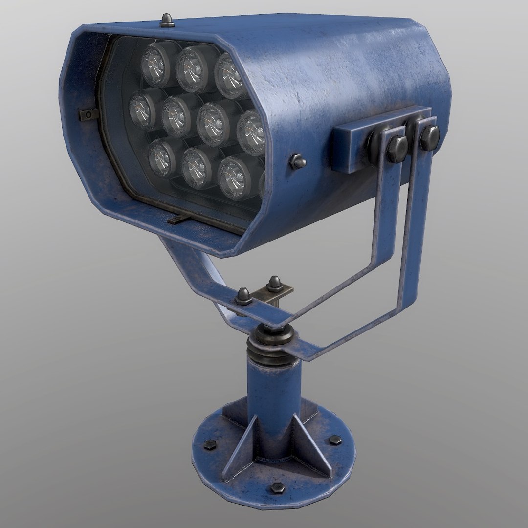 Searchlight V 2 Blue 3D Model - TurboSquid 1496731