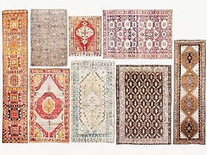 Carpet woven vintage turkish vol 02