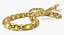 Yellow Python Snake Rigged