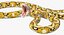 Yellow Python Snake Rigged