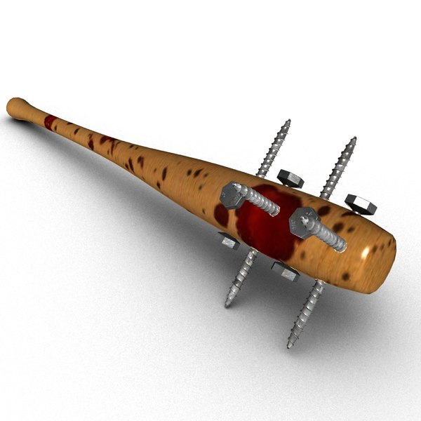 3D model baseball bat screws