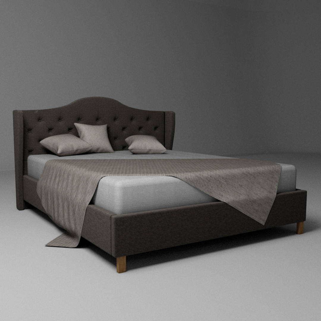 3д модель кровати Брио