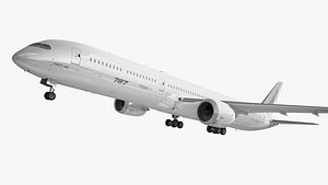 3D boeing 787-10 dreamliner