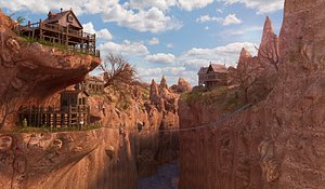 Fantasy High Town Landscape