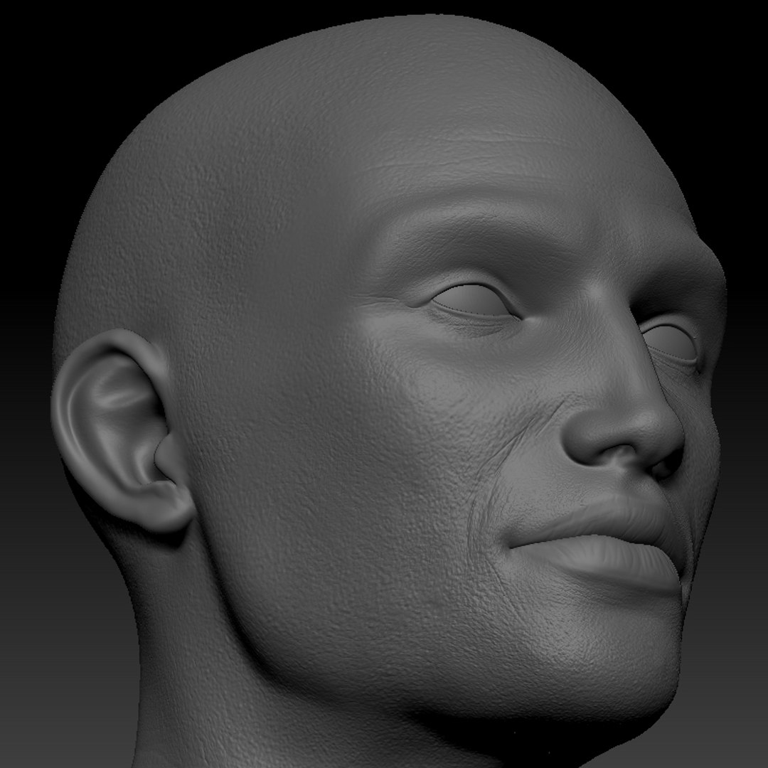Anatomically Male Head Obj