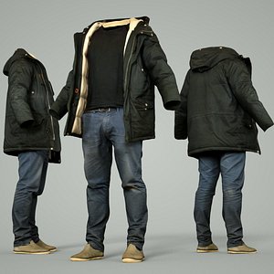 male clothing outfit 3D model