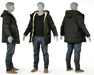 male clothing outfit 3D model