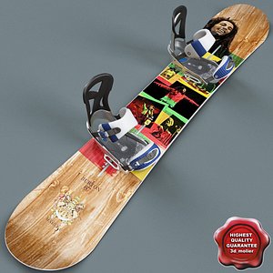 3d model snowboard v3