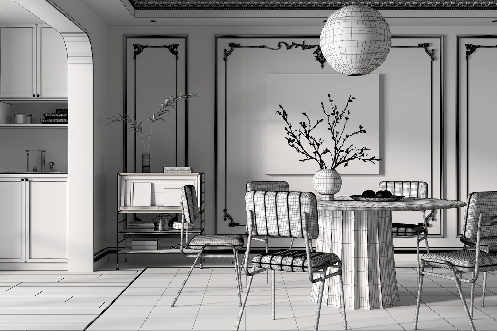 3D French restaurant style design TurboSquid 2174690