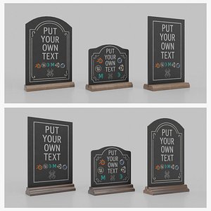 Counter Top Chalkboard Signs - Luxury Stand Styles Bundle