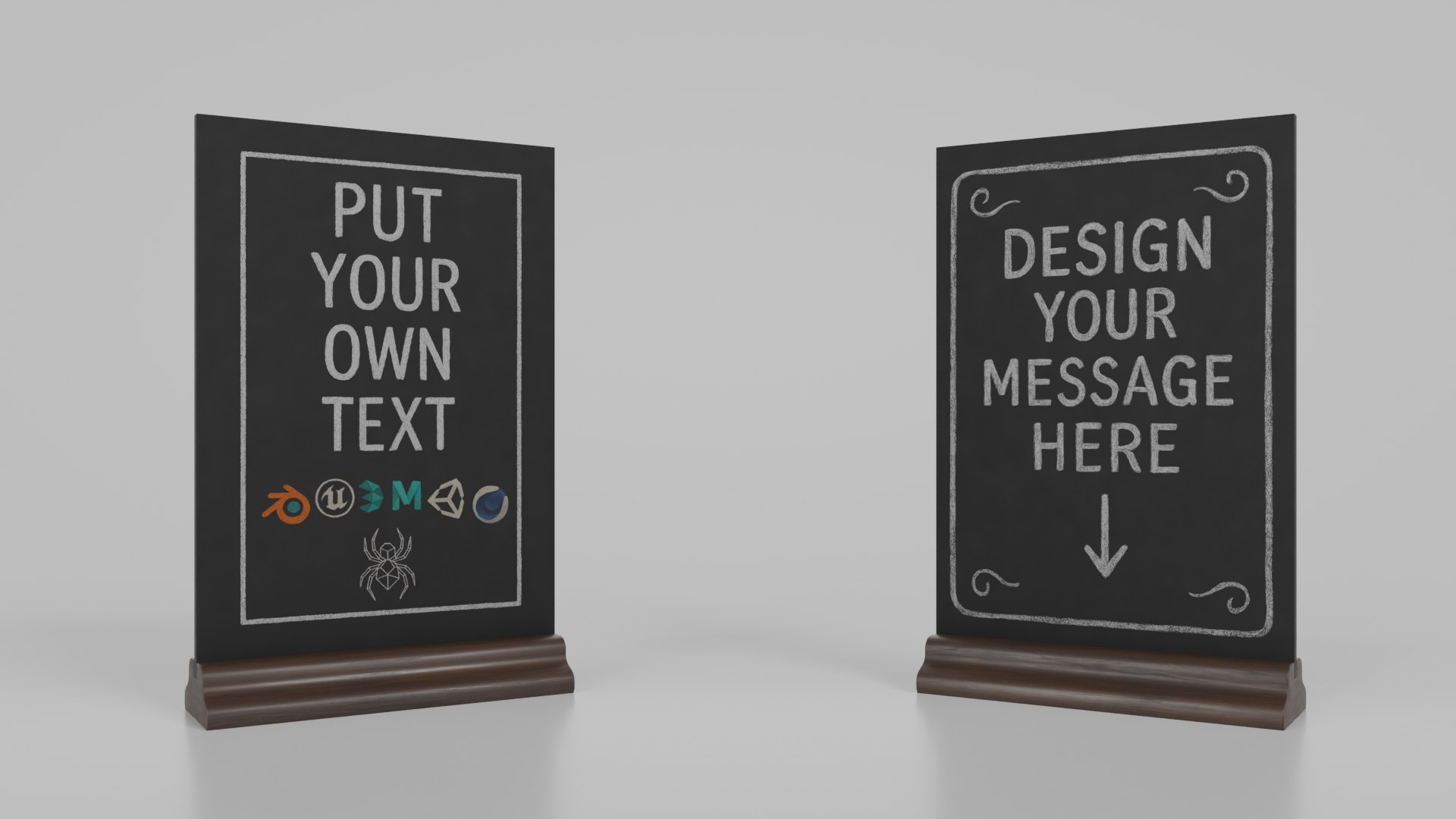 3D Counter Top Chalkboard Signs - Luxury Stand Styles Bundle model https://p.turbosquid.com/ts-thumb/KL/49IueG/lR/c3/png/1747250608/1920x1080/fit_q87/16813dab4080176db70e085ab65e20249141fd05/c3.jpg